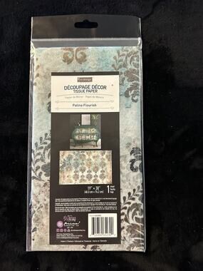 New Re-Design With Prima PATINA FLOURISH Decoupage Decor Tissue Paper 19.5”x30”